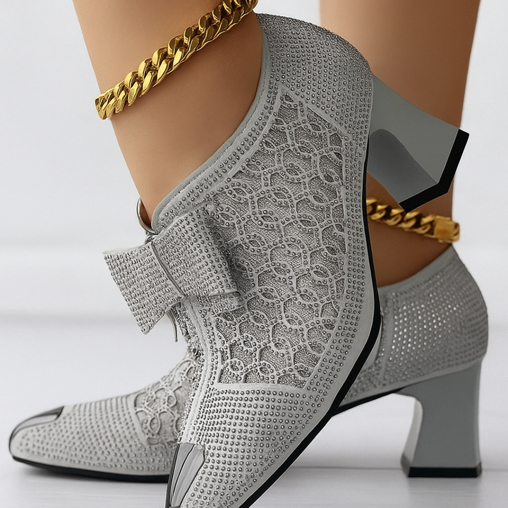 Valencia Crystal Bow Heels