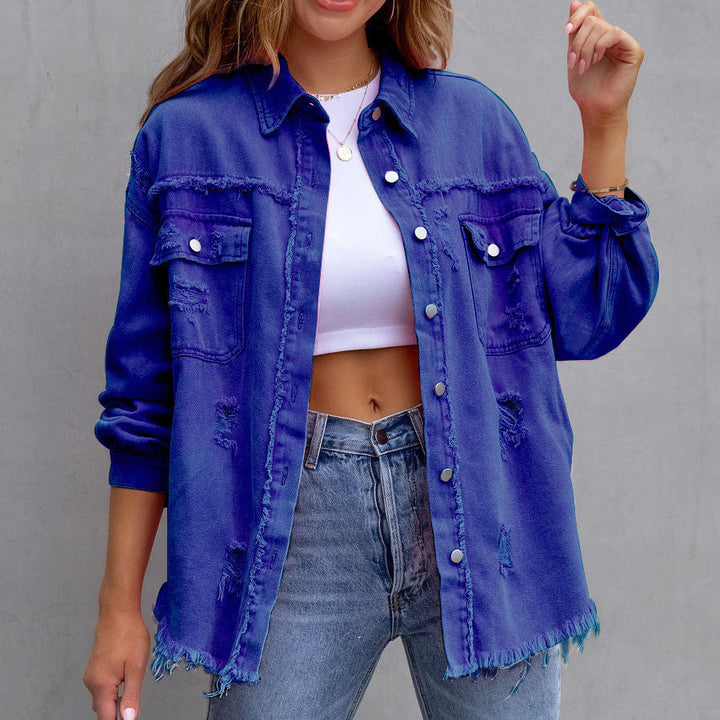 Celeste Distressed Denim Jacket