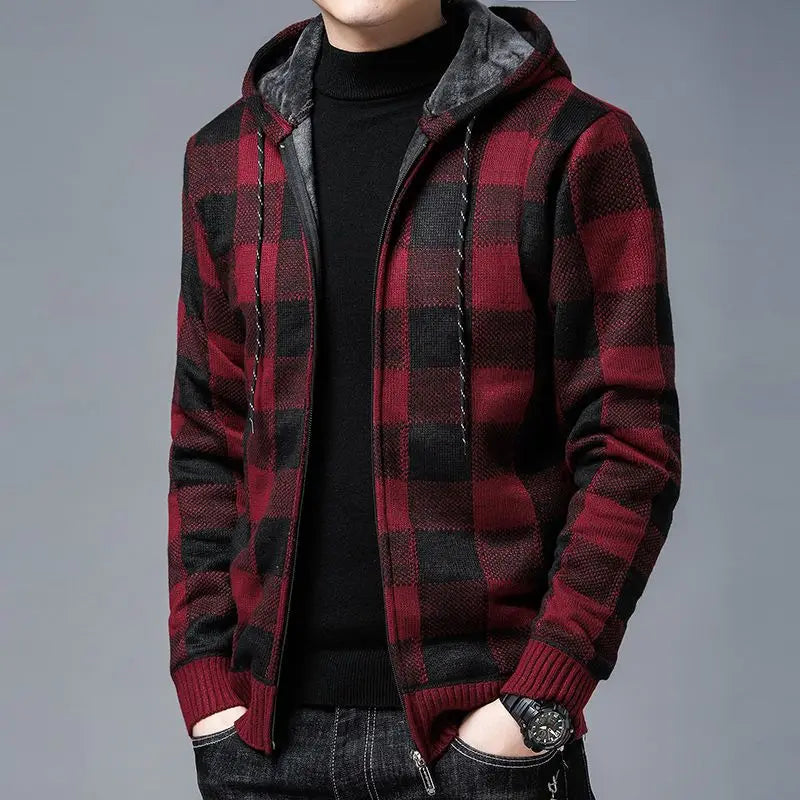 The Marcellin Plaid Knit Jacket