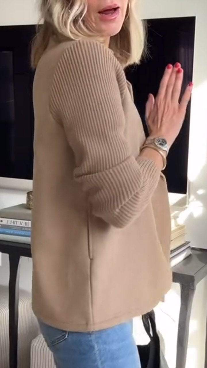 Bellamy Cashmere-Knit Casual Blazer