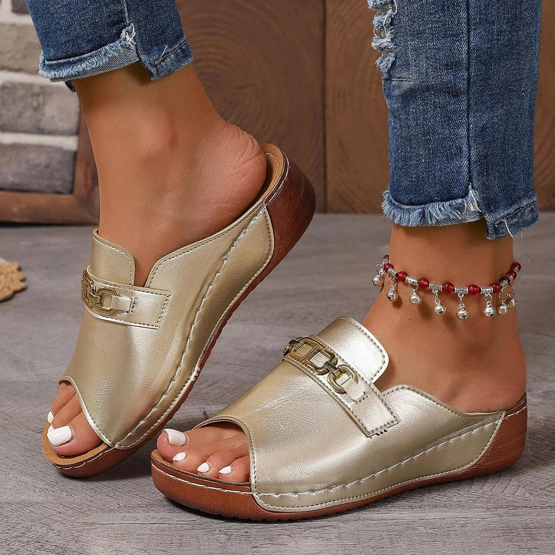 ComfiSteps™ Slope Heel Sandals